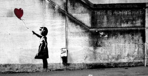 Art by Banksy, photo unknown